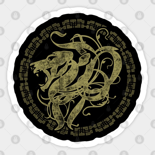 Lion Circle Crest Sticker by restructured concepts